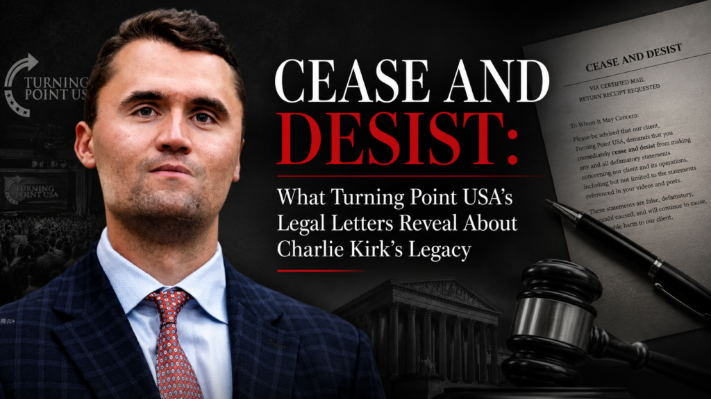 Cease and Desist: What Turning Point USA’s Legal Letters Reveal About Charlie Kirk’s Legacy